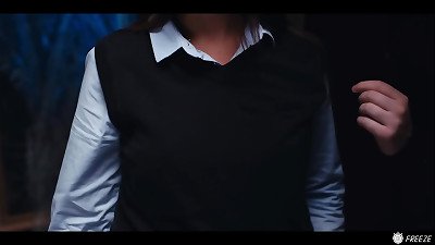 slobber-filled Security damsel Tricked Into giving hand job - Italian babe Layla Scarlett Time Stop Freeze porn