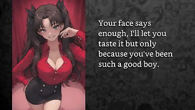 [FayGrey] [Rin Tohsaka turns you into her obedient gf and teaches you how to handle cocks] (Femdom Joi Cei innocence Sissification Crossdressing humiliation Degradation assfuck Oral Photography)