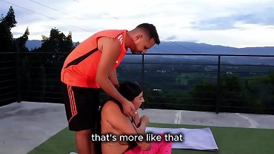 Yoga lesson ends with a cougar pulverized by her instructor - Tommy Miller